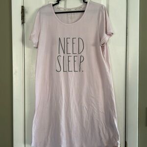 RAE DUNN" NEED SLEEP" NIGHT SHIRT SIZE S